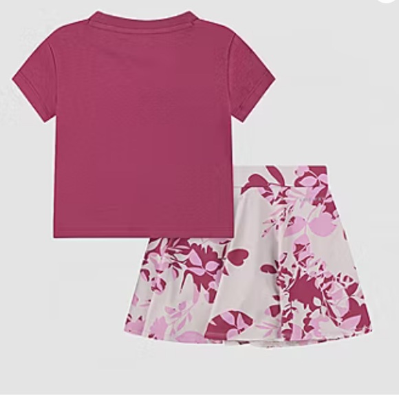 NWT Nike Kids Girls' Club T-Shirt and Skort, 2-Piece Set Floral Design Size 4T - Picture 10 of 10